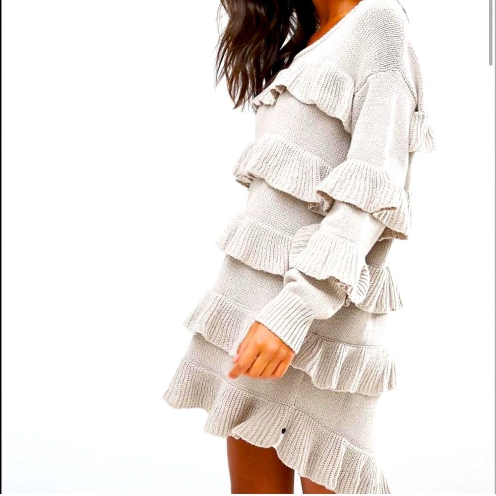 One Teaspoon Ruffle Sweater Dress